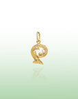 Georgian Letter D in Gold with Diamond