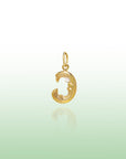 Georgian Letter E in Gold with Diamond