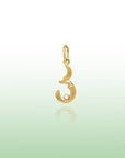 Georgian Letter K in Gold with Diamond