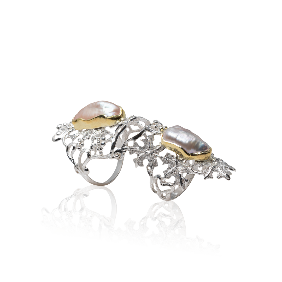 Armor ring in sterling silver from Georgian designers