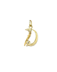 Gold initial D with Diamond Pendant Marilisi Front