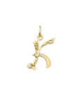 Gold initial K with Diamond Pendant Marilisi Front