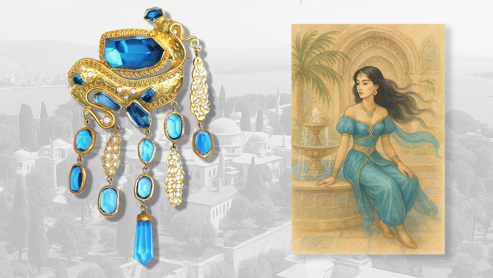 Illustration for high jewelry collection Jasmine