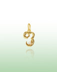 Georgian Letter Ph in Gold with Diamond