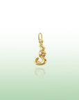 Georgian Letter H in Gold with Diamond