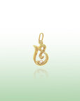 Georgian Letter T' in Gold with Diamond