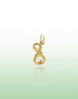 Georgian Letter Z in Gold with Diamond