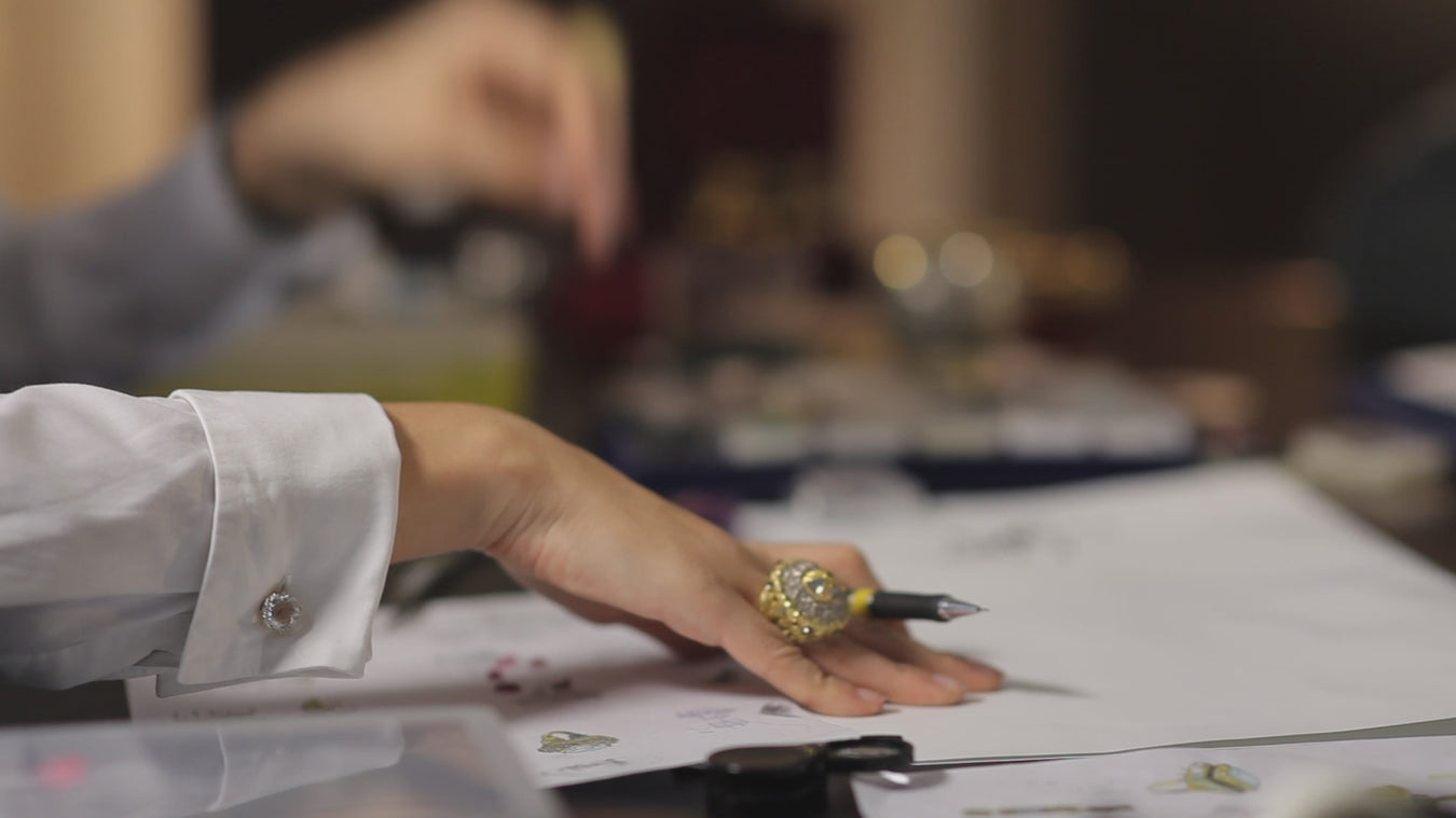 Behind the scenes of Marilisi Jewelry House workshop with artisans working on gold jewelry